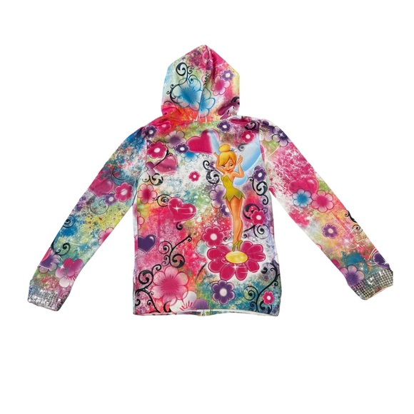 Tinker bell Colorful Sequin Detail Zip Up Hoodie - Picture 2 of 3